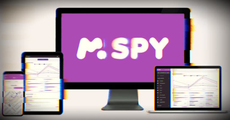 a glitchy edited promo photo for mSpy